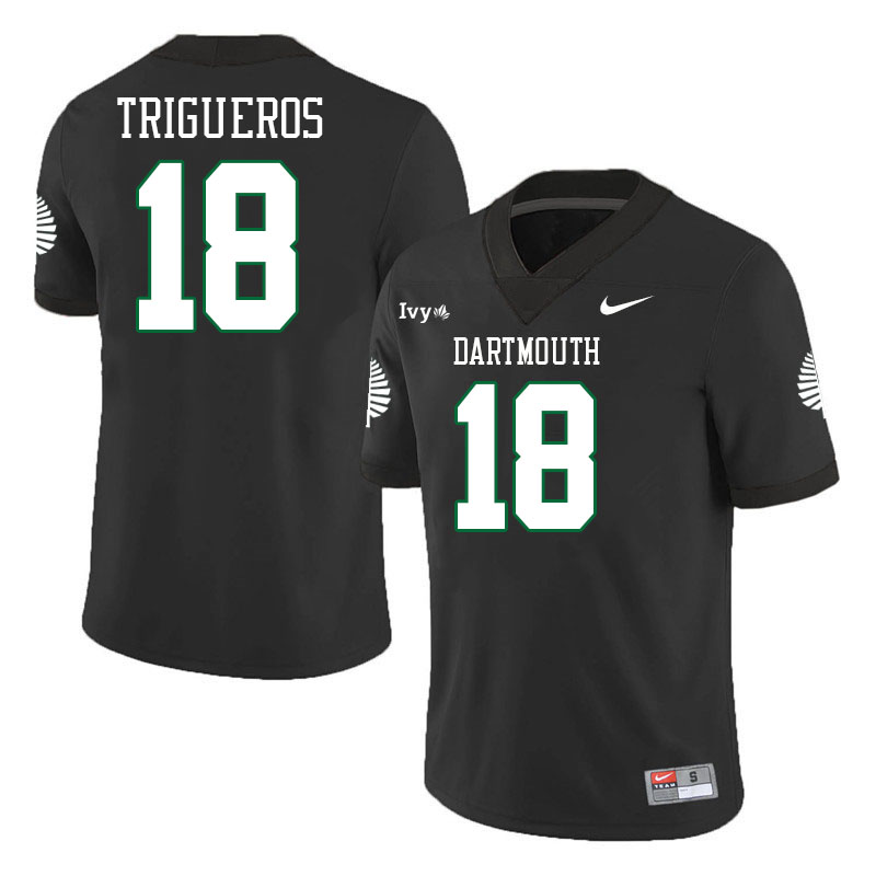 Dartmouth Big Green #18 Noah Trigueros College Football Jerseys,Uniforms Stitched-Black